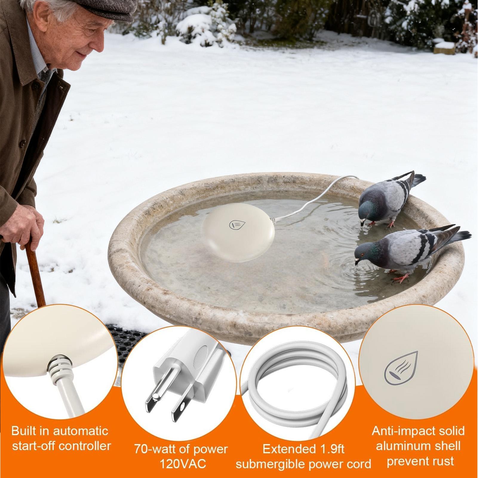 Smart Garden Bird Bath - Pemanas Tempat Mandi Burung, Penyiram Pintar,