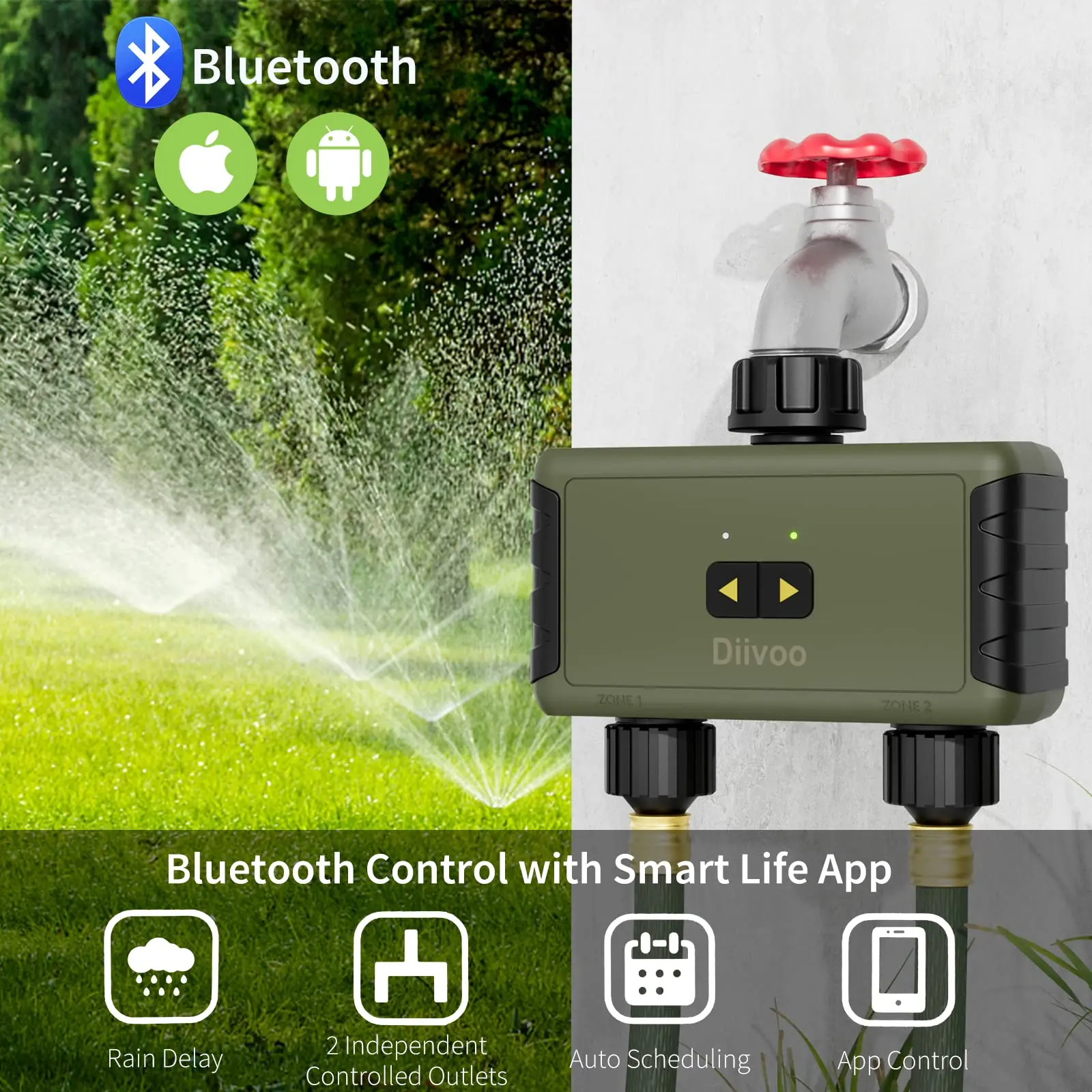 Diivoo Penyiram Otomatis denga - Smart Garden Tools ulasan dan harga